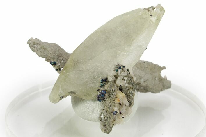 Double Terminated Calcite Crystal with Chalcopyrite - Missouri #362861